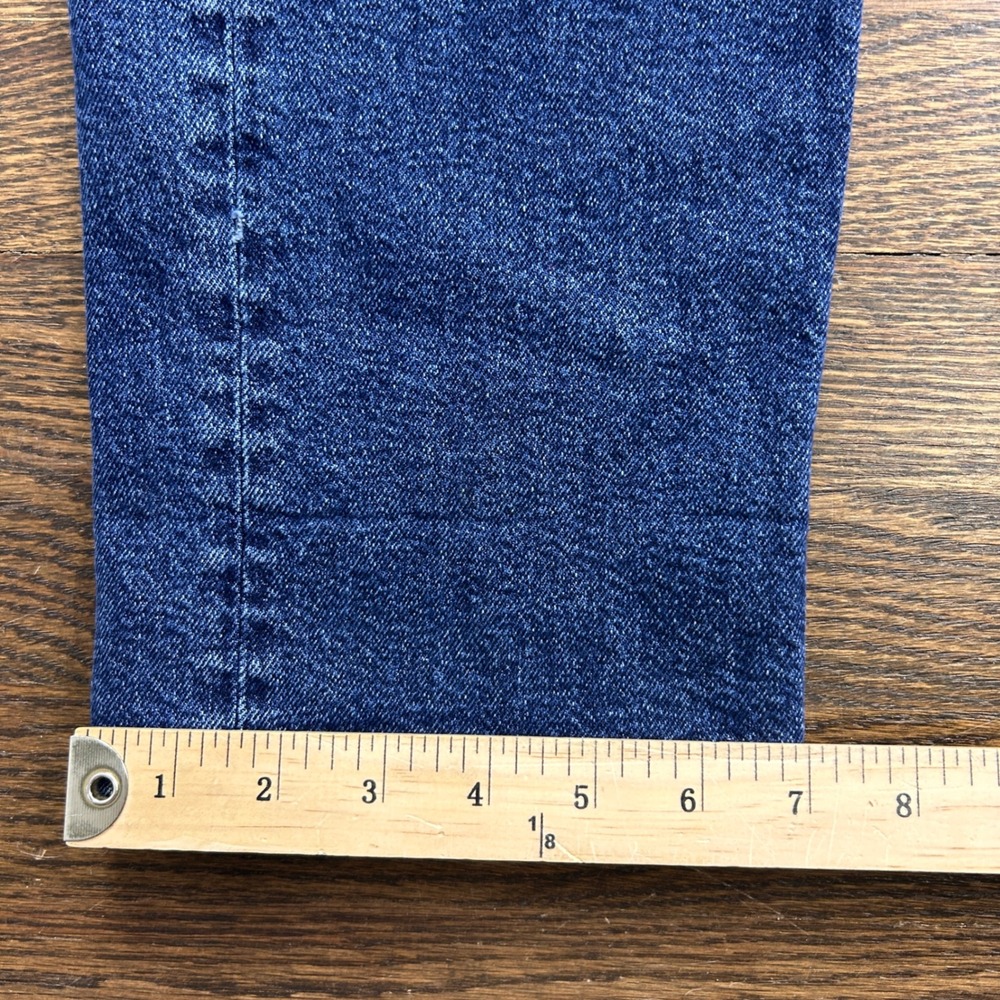 American Eagle Super High Rise Straight Jeans Womens 8 Blue Stretch Denim - Picture 10 of 12